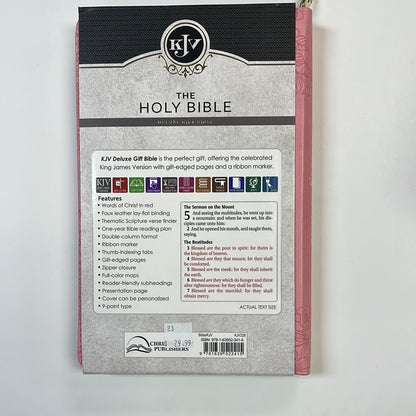 KJV DELUXE GIFT BIBLE PINK ZIP-2415