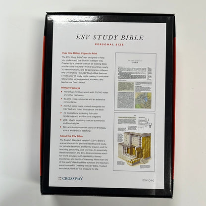ESV STUDY BIBLE PER SIZE SADDLE-4071