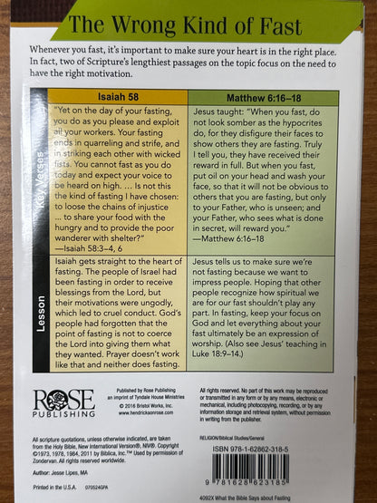 WHAT BIBLE SAYS ABOUT FASTING PAMPHLET-3185