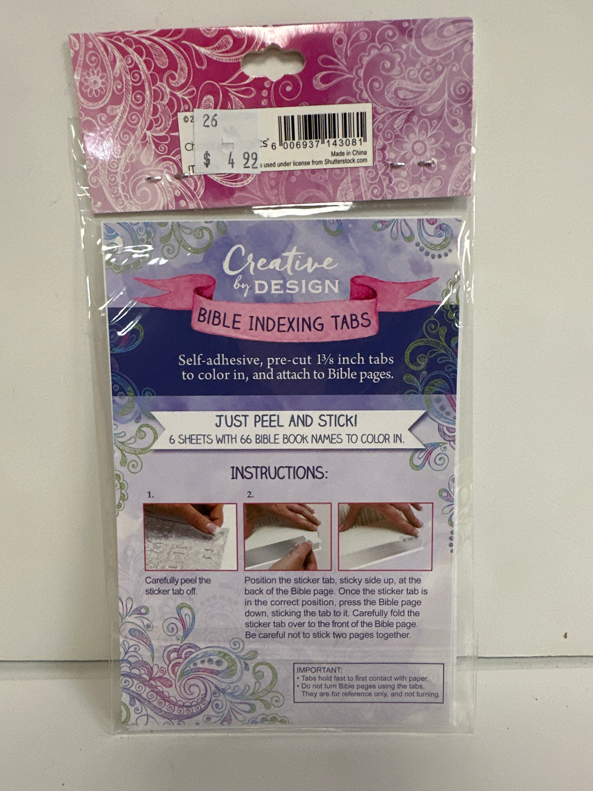COLORABLE BIBLE INEXING TABS-3081