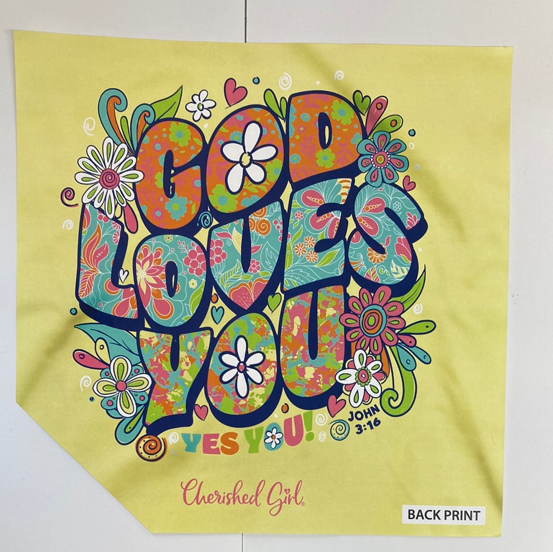 GOD LOVES YOU CHER GIRL TEE MD-6129 : MD