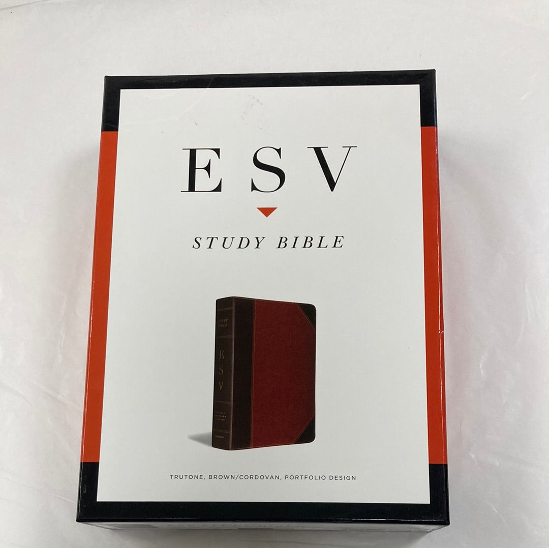 ESV STUDY BIBLE BROWN/CORDOVAN-4040