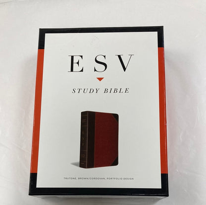 ESV STUDY BIBLE BROWN/CORDOVAN-4040