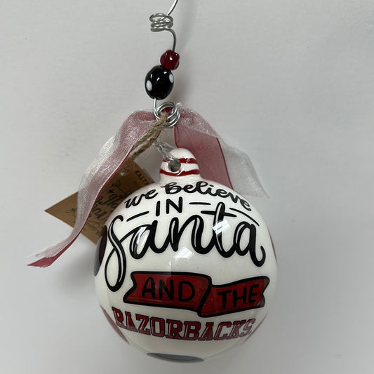 ARKANSAS WE BELIEVE ORNAMENT-5279