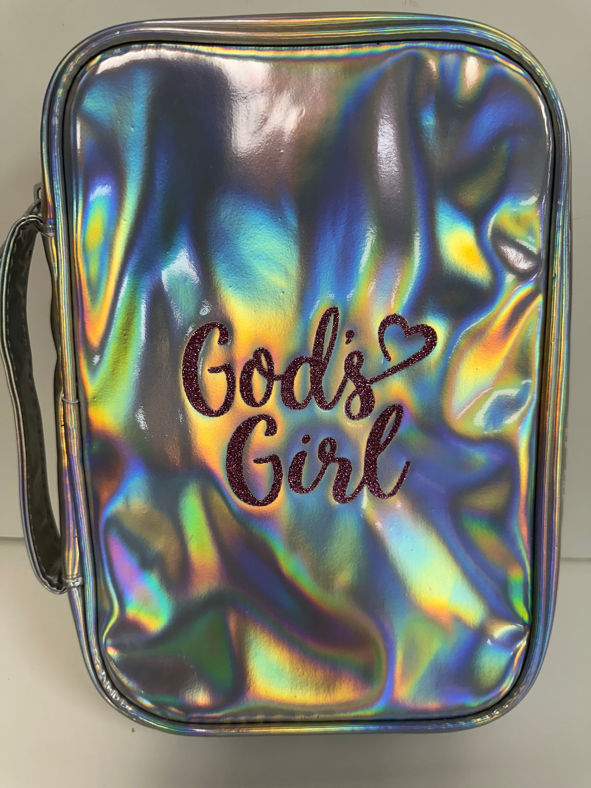 GODS GIRL SILVER BIBLE COVER LG-3156