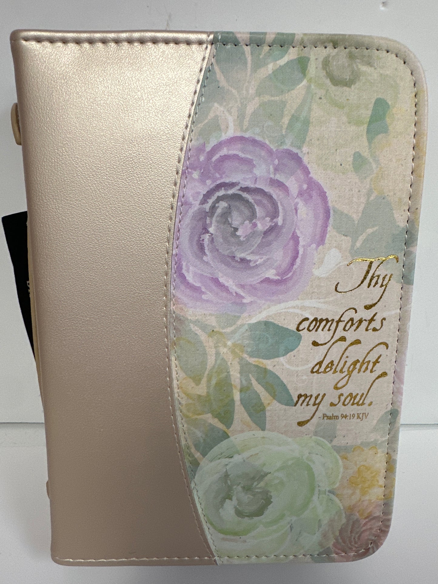 THY COMFORTS FLORAL MEDIUM BIBLE COVER-4036