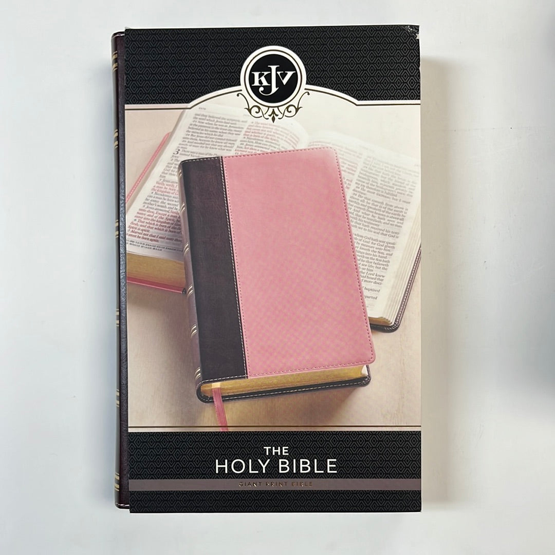 KJV GIANT PRINT LL PINK/BROWN-7382