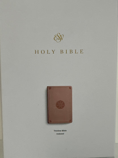ESV THINLINE BIBLE INDEX BLUSH ROSE-4333