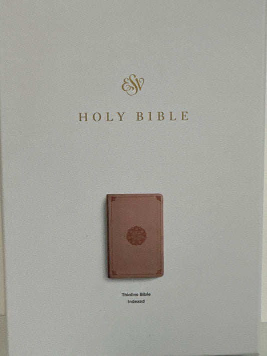 ESV THINLINE BIBLE INDEX BLUSH ROSE-4333