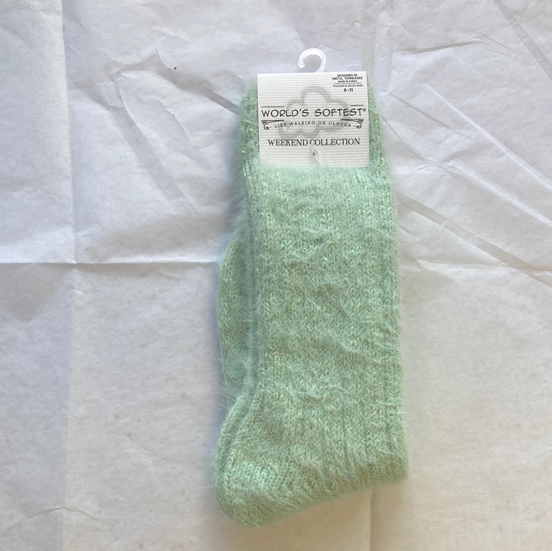 LADIES SOCKS/FROSTY GREEN 357