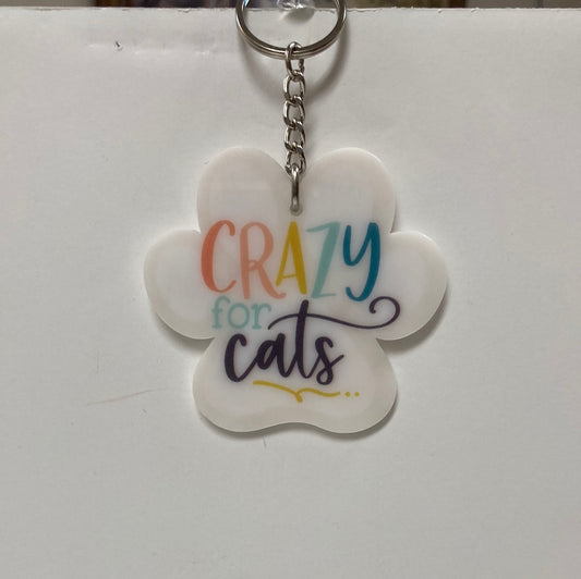 CRAZY FOR CATS KEY CHAIN-8055