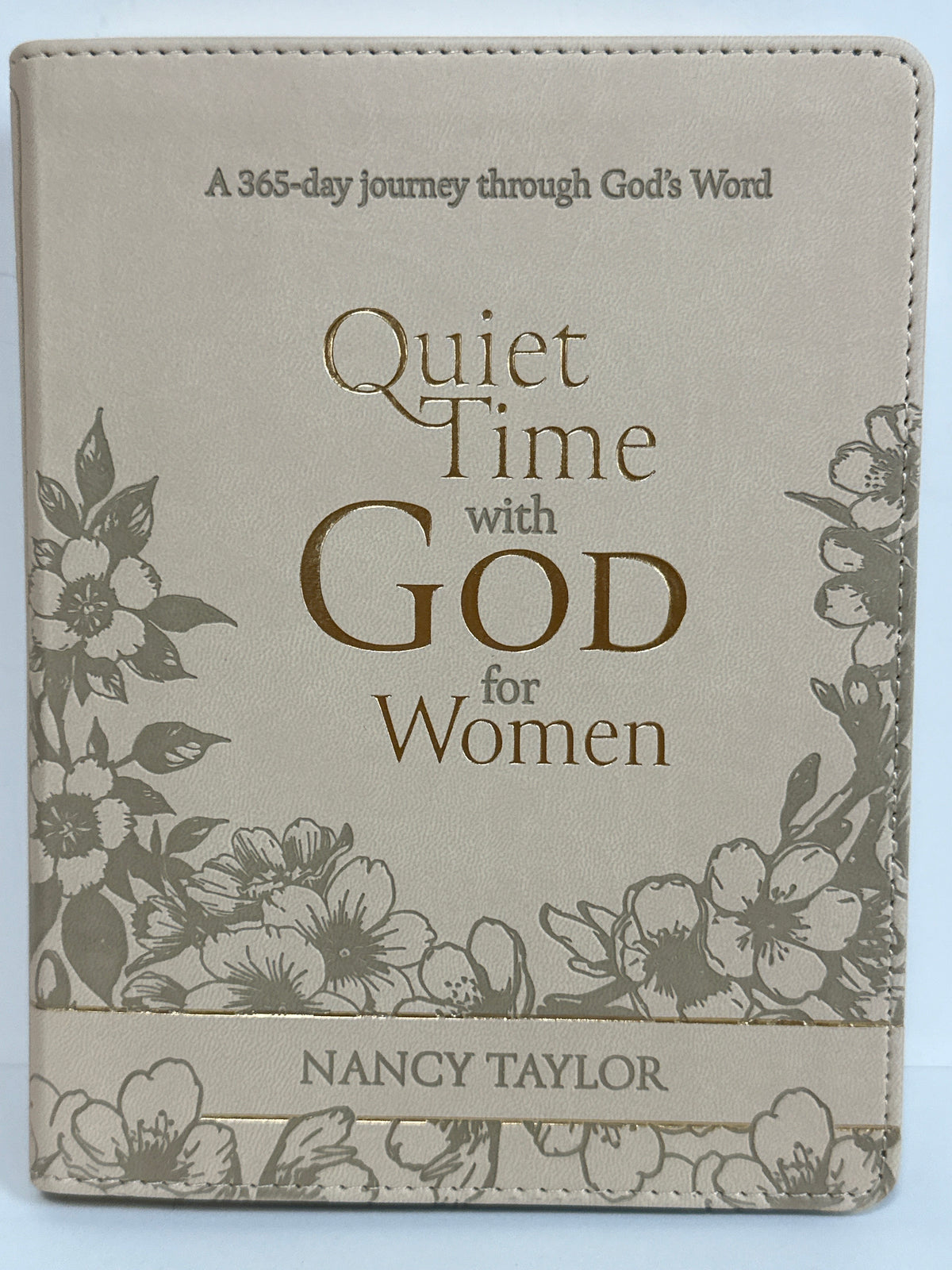 QUIET TIME WITH GOD FOR WOMEN DEVOTIONAL TAUPE FLORAL-5287