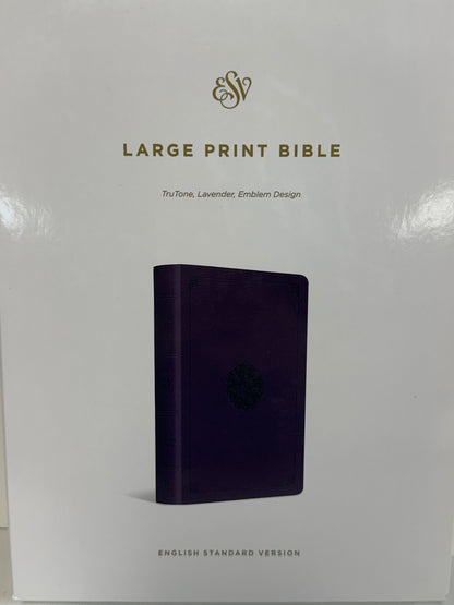 ESV LARGE PRINT BIBLE LAVENDER-6936
