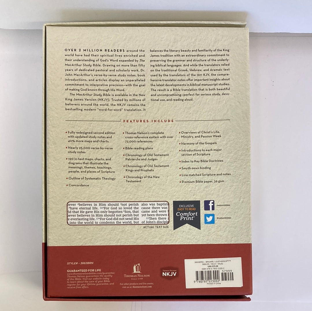 NKJV MAC STUDY BIBLE BROWN INDX-3092