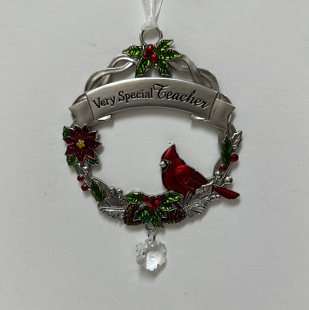 TEACHER CARDINAL ORNAMENT-7383