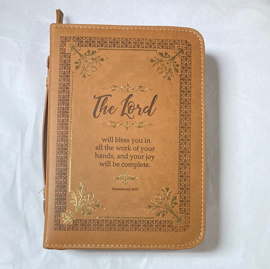 THE LORD BRN/GOLD LG BIBLE COV-4289