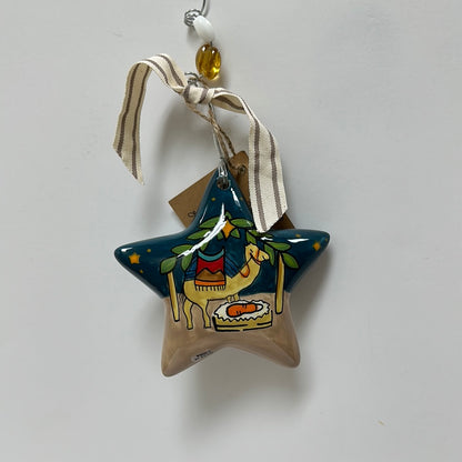 MANGER W/CAMEL STAR ORNAMENT-2109