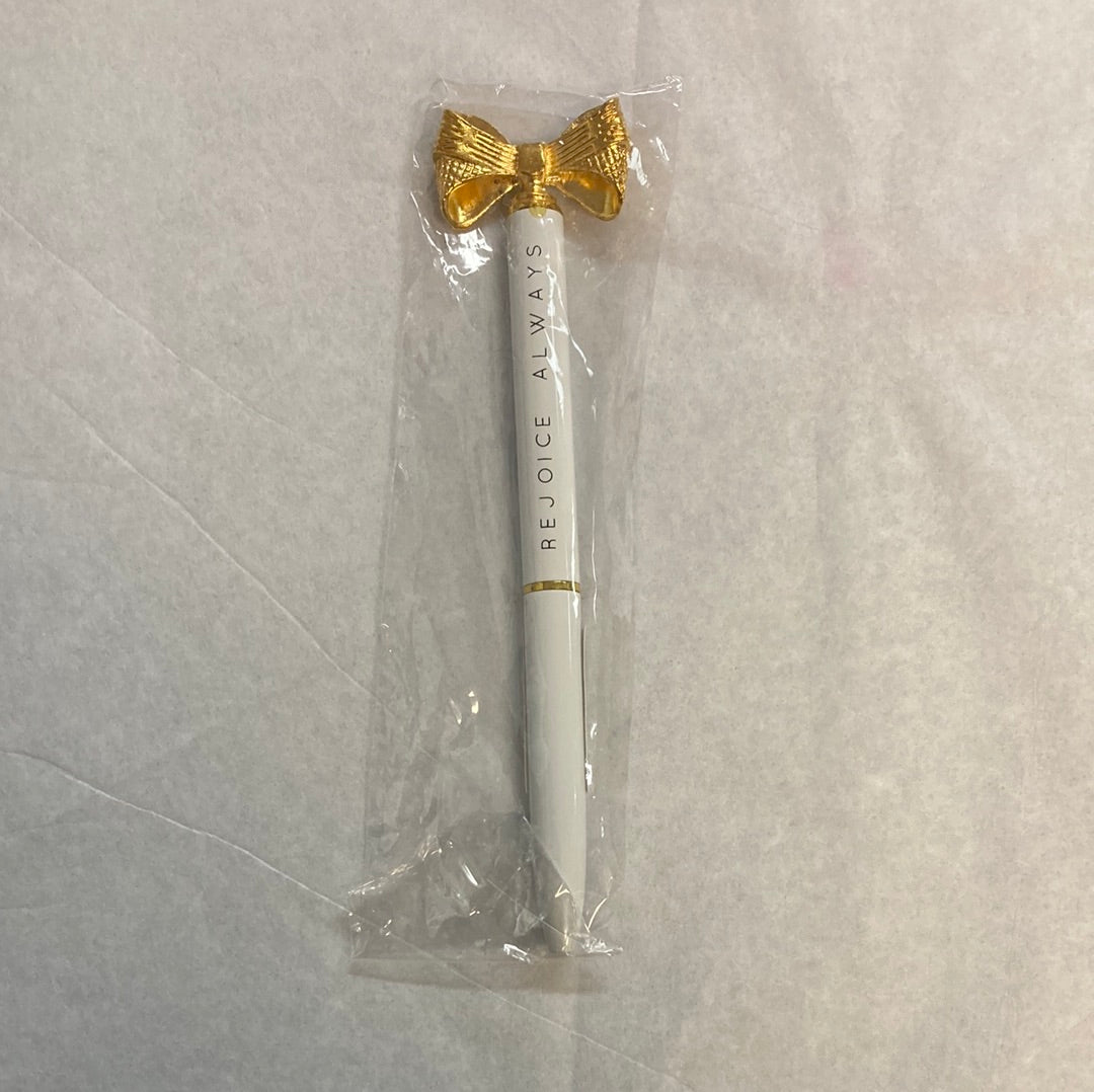 INK PEN/BOW/REJOICE ALWAYS-3533