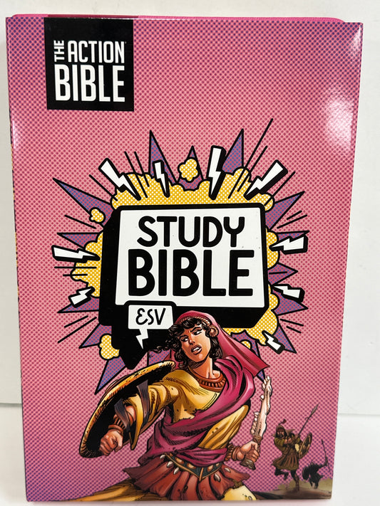 ESV THE ACTION STUDY BIBLE PINK-7463