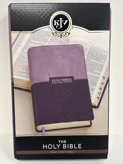 KJV GIANT PRINT BIBLE PURPLE TWO TONE-6900