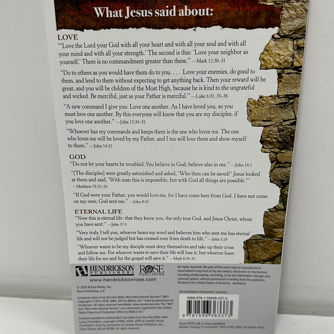 LIFE OF JESUS PAMPHLET-3373