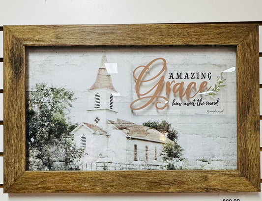 AMAZING GRACE FRAMED WALL ART-1611