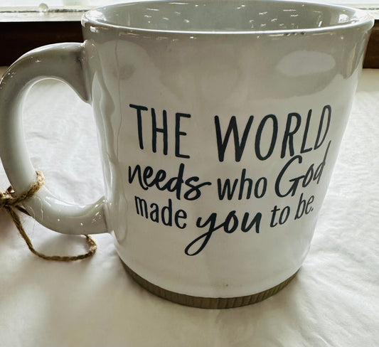 WORLD NEEDS WHO GOD MUG-3679