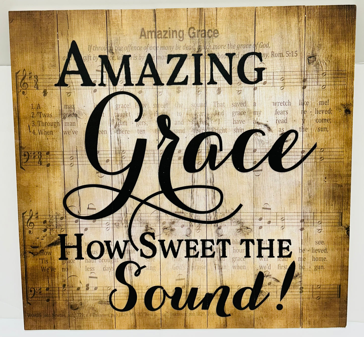 AMAZING GRACE PALLET PLAQUE-4509