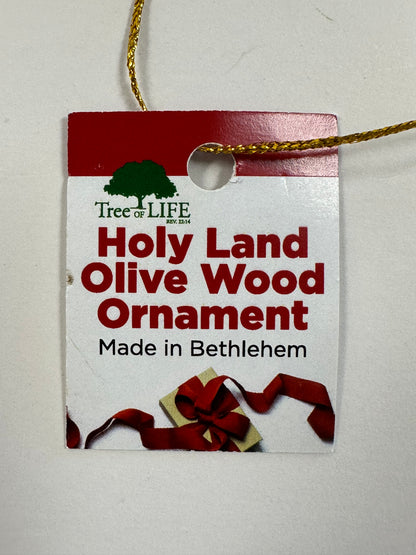 MANGER OLIVE WOOD ORNAMENT-2683