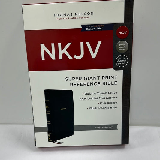 NKJV SUPER GIANT PRINT REF BIBLE BLACK-8072