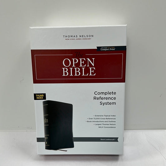 NKJV OPEN BIBLE BLACK INDEXED
