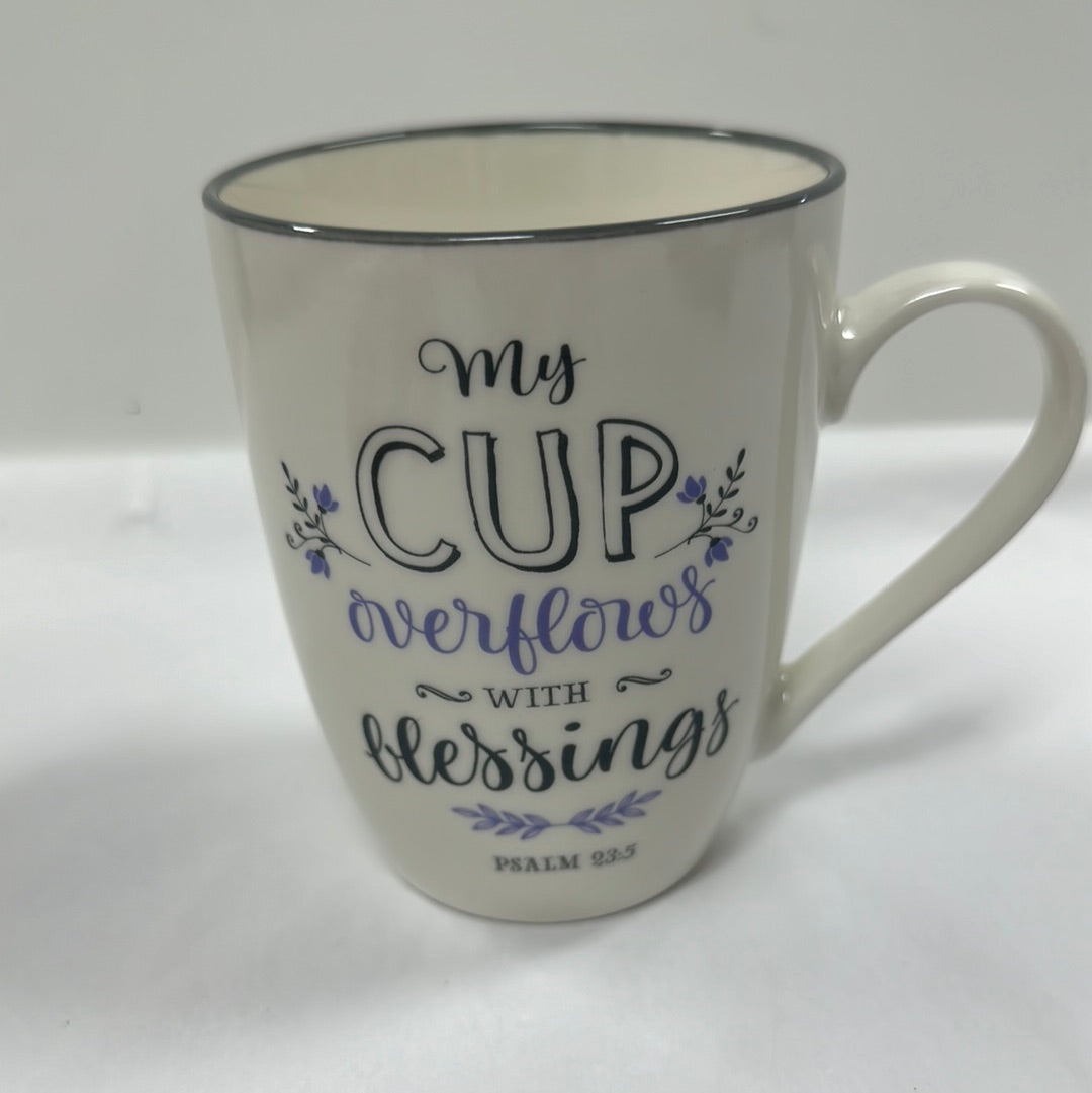 MY CUP OVERFLOWS WITH BLESSINGS MUG-0852