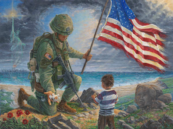 0912 HEART OF A WARRIOR-7654 : 9X12