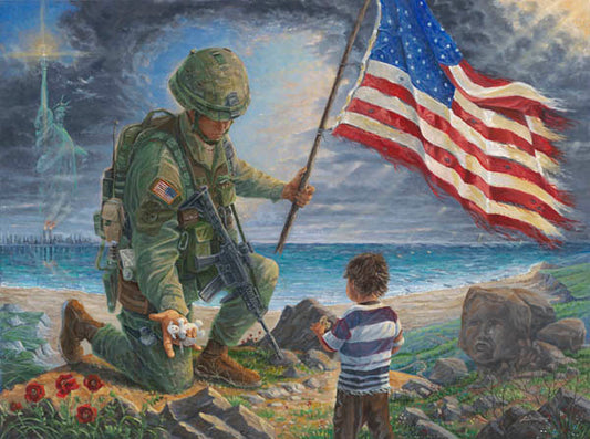 0912 HEART OF A WARRIOR-7654 : 9X12