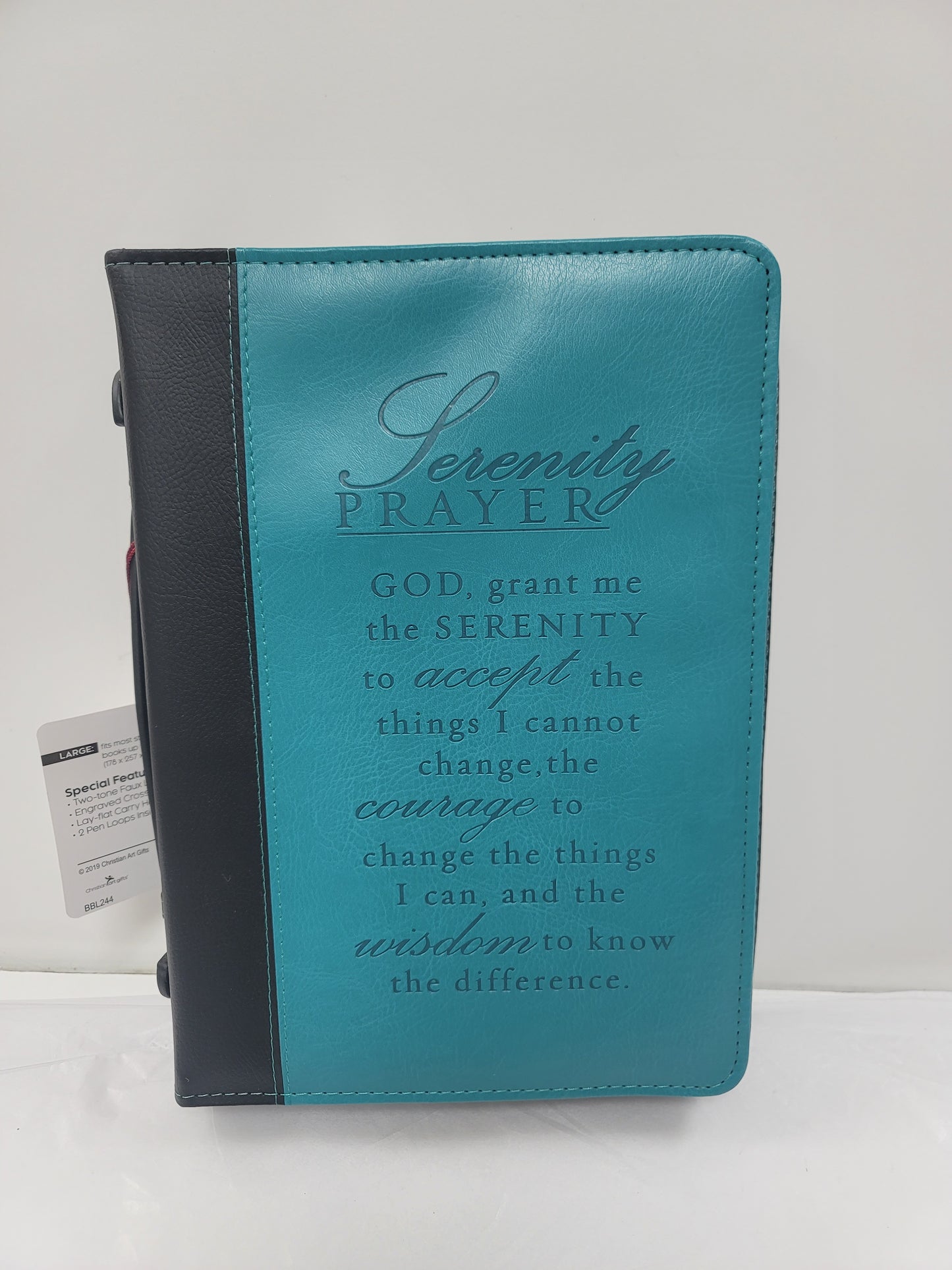 SERENITY 2 TONE LG BIBLE COVER-9373